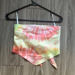 Revolve Tie-Dye Bandana Top